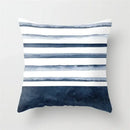 Blue and white geometric heart round cushion cover living room decor by Decorbites