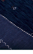 Blue And White Modern Wool Area Rug - Hand Loomed Contemporary by The Rug Decor