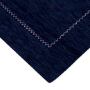 Blue And White Modern Wool Area Rug - Hand Loomed Contemporary by The Rug Decor