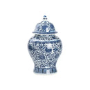 GobekUsa Blue White Porcelain General Jar: Ceramic Tea Caddy Candy Pot Storage Container