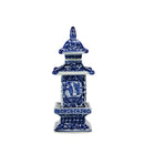 GobekUsa Blue and White Porcelain Layered Tower Vases