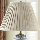 GobekUsa Blue Porcelain Table Lamp - Large Ceramic Lamp for Bedroom and Living Room