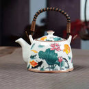 Blue and white porcelain teapot and cup set for dining room by Decorbites