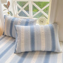 GobekUsa Cotton Jacquard Fitted Sheet Set with 2 Pillowcases, Dustproof & Anti-Slip