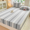 GobekUsa Cotton Jacquard Fitted Sheet Set with 2 Pillowcases, Dustproof & Anti-Slip