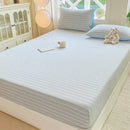 GobekUsa Cotton Jacquard Fitted Sheet Set with 2 Pillowcases, Dustproof & Anti-Slip