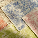 Blue and white toile cotton linen place mat set kitchen dining decor by Decorbites
