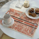 Blue and white toile cotton linen place mat set kitchen dining decor by Decorbites