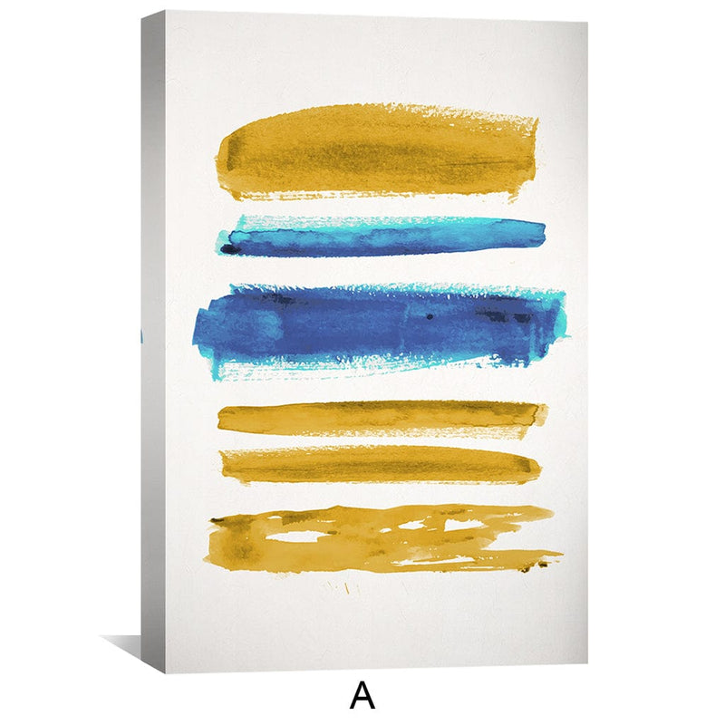 Blue and Yellow Symphony Canvas