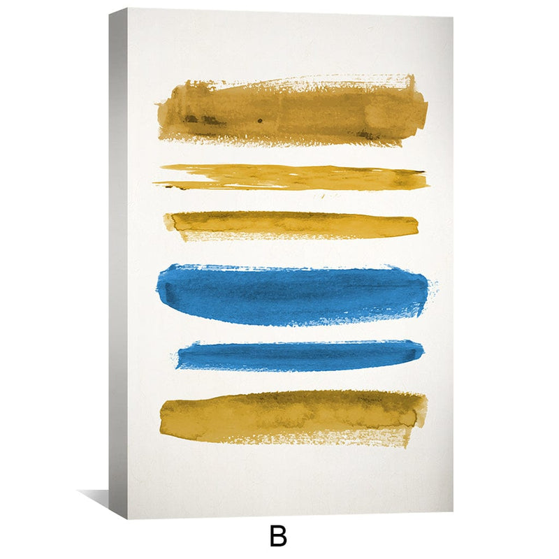 Blue and Yellow Symphony Canvas