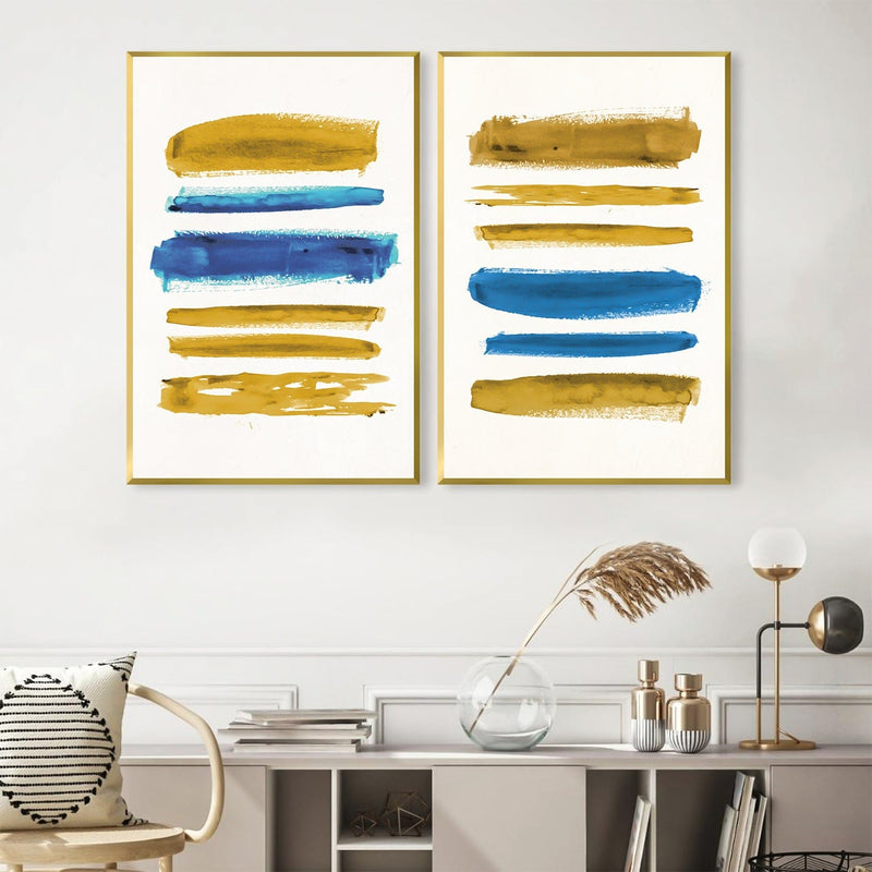 Blue and Yellow Symphony Canvas