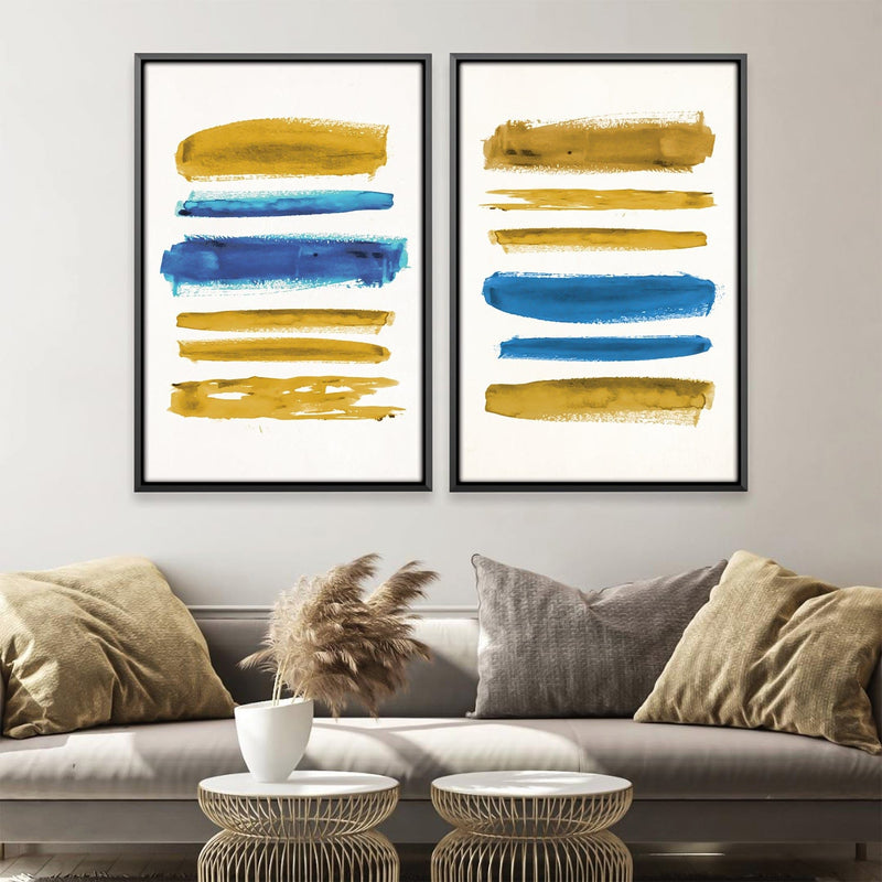 Blue and Yellow Symphony Canvas