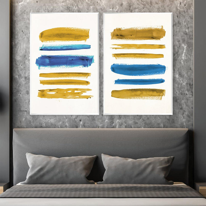 Blue and Yellow Symphony Canvas