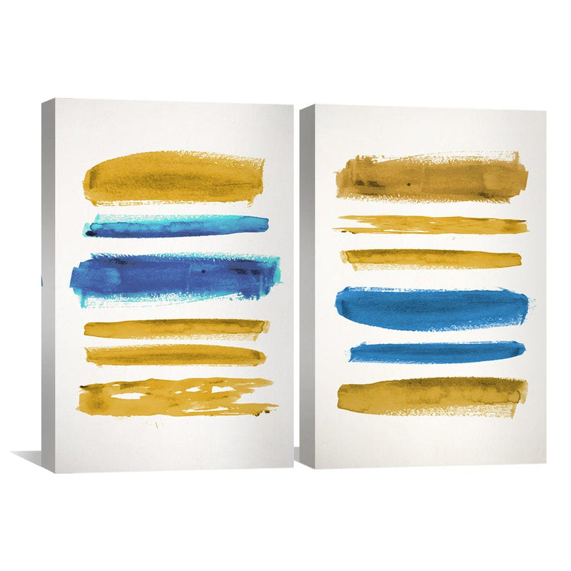 Blue and Yellow Symphony Canvas