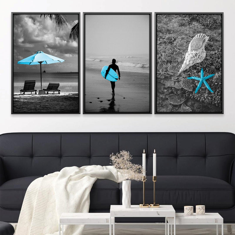 Blue Beaches Canvas