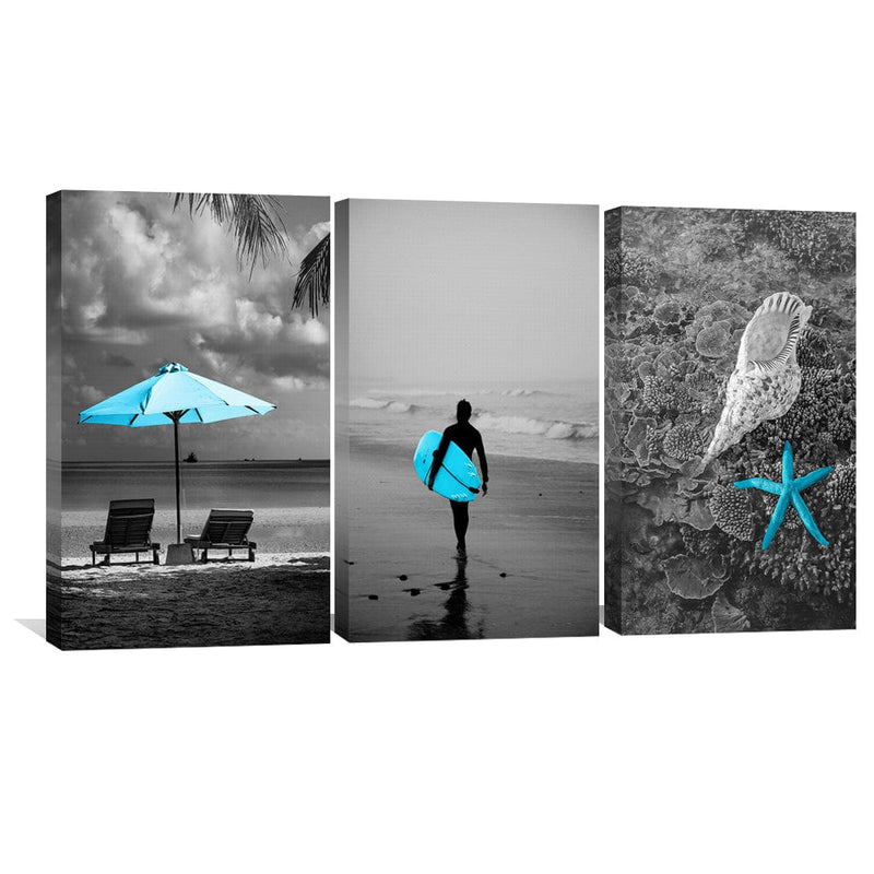 Blue Beaches Canvas