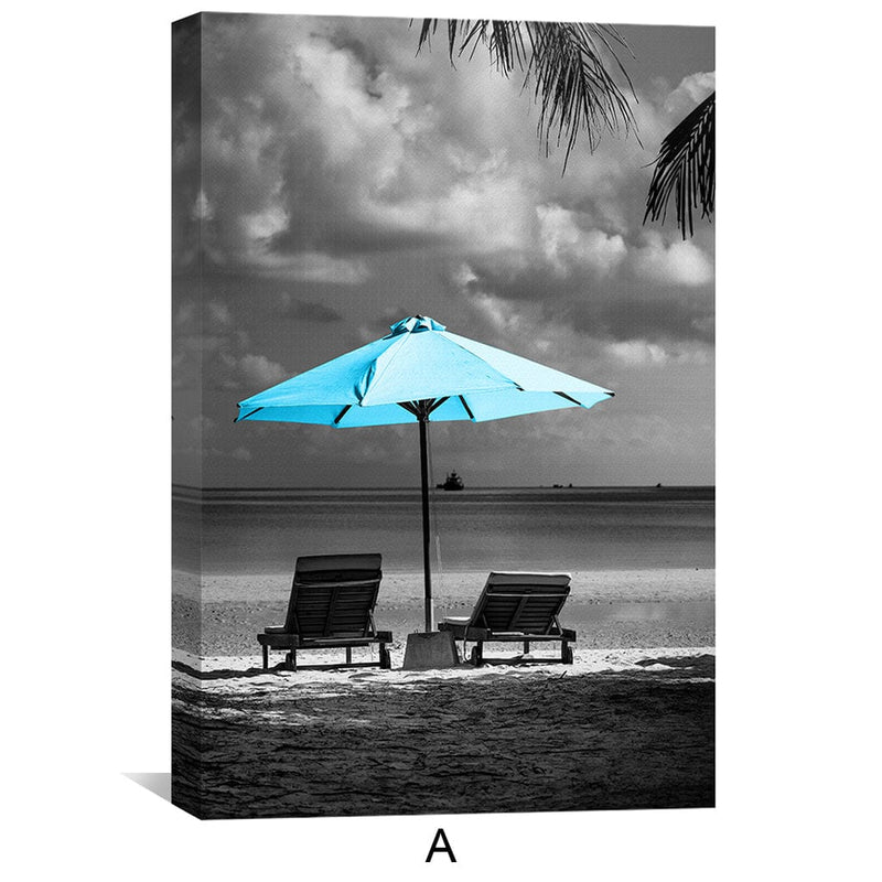 Blue Beaches Canvas