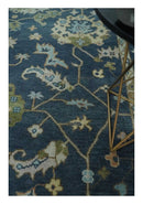 Blue, Beige and Green 9x12 Hand knotted Traditional Oushak Wool Area Rug by The Rug Decor