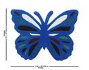 Blue Butterfly Hand Tufted 2x3 Wool Area Rug