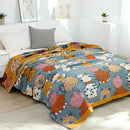 GobekUsa Cartoon Cat Summer Quilt - 100% Cotton Leisure Blanket