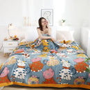 GobekUsa Cartoon Cat Summer Quilt - 100% Cotton Leisure Blanket