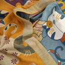 GobekUsa Cartoon Cat Summer Quilt - 100% Cotton Leisure Blanket