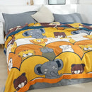 GobekUsa Cartoon Cat Summer Quilt - 100% Cotton Leisure Blanket