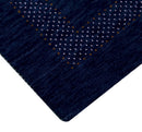 Hand Loomed Wool Area Rug with Blue Center Pattern - Artisanal Premium Woven Design by The Rug Decor