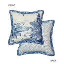 GobekUsa Blue Chinoiserie Home Pagoda Bolster Pillowcase 30x65 Luxury Cushion Cover