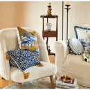 GobekUsa Blue Chinoiserie Home Pagoda Bolster Pillowcase 30x65 Luxury Cushion Cover