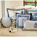 GobekUsa Blue Chinoiserie Home Pagoda Bolster Pillowcase 30x65 Luxury Cushion Cover