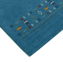 Blue Multi Toned Hand Loomed Wool Area Rug Contemporary Design by The Rug Decor