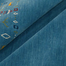 Blue Multi Toned Hand Loomed Wool Area Rug Contemporary Design by The Rug Decor