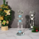 GobekUsa Blue Diamond Crystal Glass Candle Holder Candelabrum