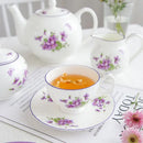 GobekUsa Blue Dream Tea Set: Cup, Saucer, Milk Jar, Sugar Bowl, Plates & More