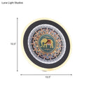 GobekUsa Blue Elephant Wall Lamp: Moroccan-Inspired LED Fixture for Bedside or Mural