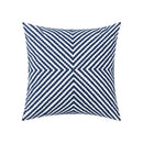 Blue floral geometric cushion cover set of 5 living room pillows by Decorbites