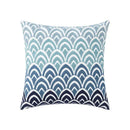 Blue floral geometric cushion cover set of 5 living room pillows by Decorbites