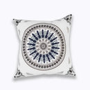 Blue floral mandala cotton pillow cover living room decor by Decorbites