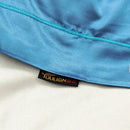 GobekUsa Blue Satin Jacquard Queen Duvet Cover Set with Sheet & Pillowcases