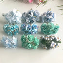 Blue flower cherry stamen berries bundle for living room decor by Decorbites