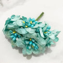 Blue flower cherry stamen berries bundle for living room decor by Decorbites
