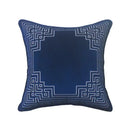 GobekUsa Blue Geometry Embroidery Cushion Cover Dutch Velvet Pillowcase Shell Gift