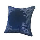 GobekUsa Blue Geometry Embroidery Cushion Cover Dutch Velvet Pillowcase Shell Gift
