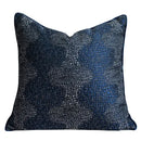 GobekUsa Blue Geometry Jacquard Pillow Cover 45x45cm Sofa Decoration