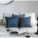 GobekUsa Blue Geometry Jacquard Pillow Cover 45x45cm Sofa Decoration