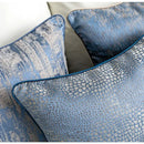 GobekUsa Blue Geometry Jacquard Pillow Cover 45x45cm Sofa Decoration