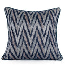 GobekUsa Blue Geometry Jacquard Pillow Cover 45x45cm Sofa Decoration