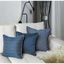 GobekUsa Blue Geometry Jacquard Pillow Cover 45x45cm Sofa Decoration