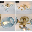 GobekUsa Glass Ball LED Chandeliers for Room Pendant Lights
